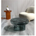 Mesa lateral de estilo moderno mesa de vidro